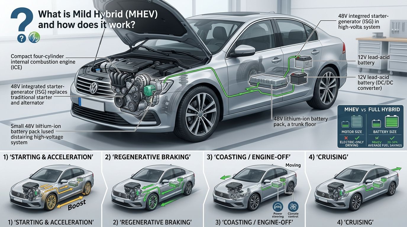 Czym jest Mild Hybrid (MHEV) i jak działa?